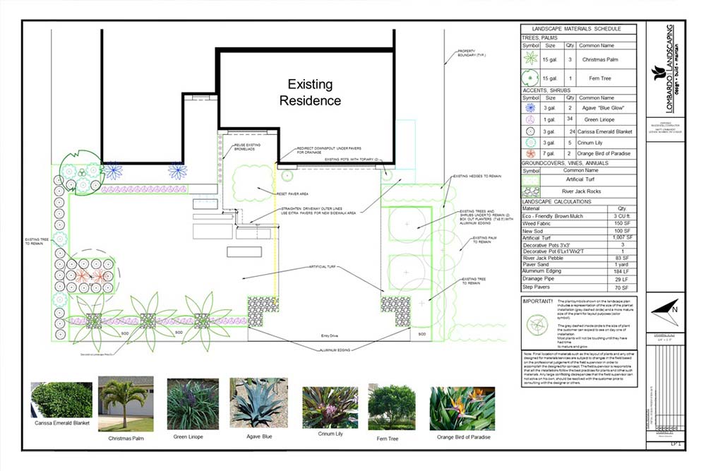 Design Plan for Residential Landscape and Hardscape Project