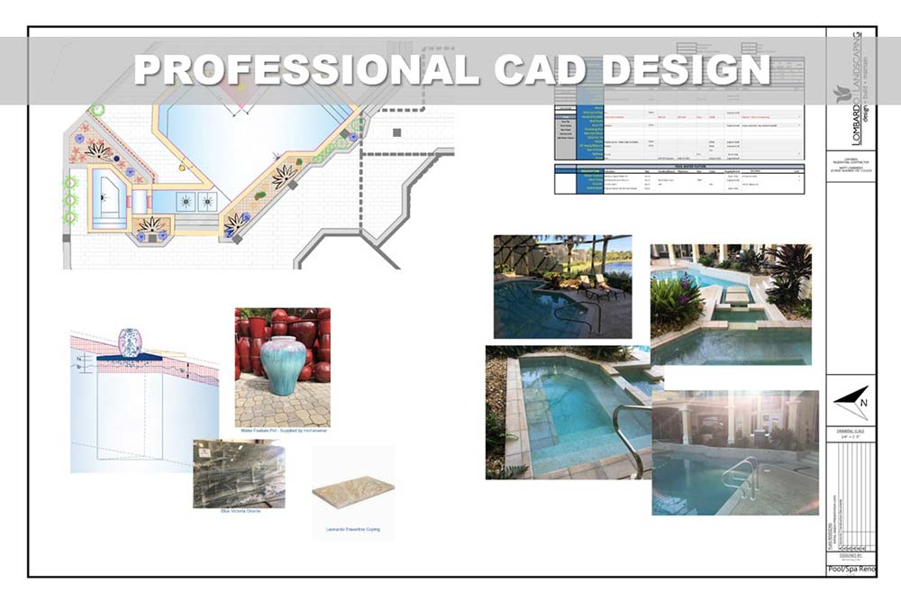 CAD Design of Outdoor Living Project in Bonita Springs, FL